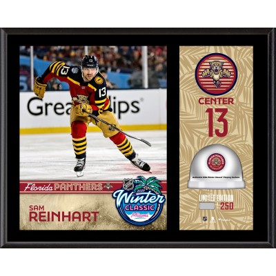 Sam Reinhart Florida Panthers Fanatics Authentic 2026 NHL Winter Classic 12 x 15 Sublimated Plaque with Game-Used Ice - Limited Edition of 250