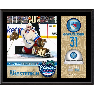 Igor Shesterkin New York Rangers Fanatics Authentic 2026 NHL Winter Classic 12 x 15 Sublimated Plaque with Game-Used Ice - Limited Edition of 250