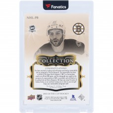 Patrice Bergeron Boston Bruins Autographed 2023-24 Upper Deck The Cup Tri-Color Game-Used Relic #NHL-PB #7/25 Card