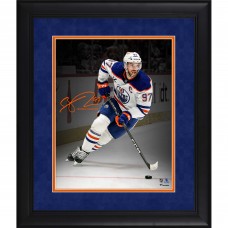 Connor McDavid Edmonton Oilers Facsimile Signature Fanatics Authentic Framed 11 x 14 Spotlight Photograph