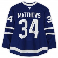 Auston Matthews Toronto Maple Leafs Autographed Fanatics Authentic Game-Used #34 Blue Jersey from the 2024-25 NHL Season with GU 2024-25 Season Inscription - NF70452344
