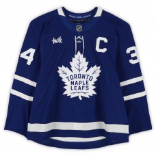 Auston Matthews Toronto Maple Leafs Autographed Fanatics Authentic Game-Used #34 Blue Jersey from the 2024-25 NHL Season with GU 2024-25 Season Inscription - NF70452344