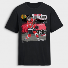 Chicago Blackhawks Connor Bedard Black Fresh Ice T-Shirt