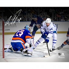 Auston Matthews Toronto Maple Leafs Autographed Fanatics Authentic 8 x 10 Tying Franchise Goal Record Spotlight Photograph