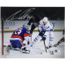 Фото с автографом Auston Matthews Toronto Maple Leafs Fanatics Authentic 8" x 10" Tying Franchise Goal Record Spotlight