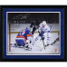 Фото с автографом Auston Matthews Toronto Maple Leafs Fanatics Authentic 16" x 20" White Jersey Scoring Goal Spotlight with Multiple Inscriptions - Limited Edition of 25
