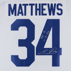 Джерси с автографом Auston Matthews Toronto Maple Leafs Fanatics Authentic White Fanatics Premium with "421G 1-3-26" Inscription Джерси с автографом Auston Matthews Toronto Maple Leafs Fanatics Authentic White Fanatics Premium with "421G 1-3-26" Inscription