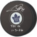 Шайба Auston Matthews Toronto Maple Leafs Autographed Fanatics Authentic with "421G 1-3-26" Inscription