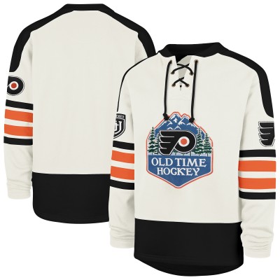 Philadelphia Flyers 47 Cream Pond Hockey Trio Eternal Lacer Sweatshirt