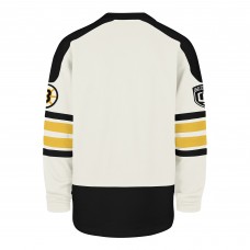 Boston Bruins 47 Cream Pond Hockey Trio Eternal Lacer Sweatshirt