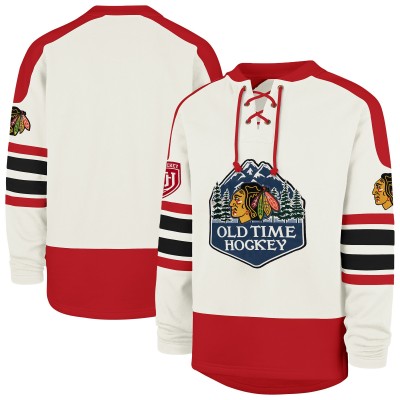 Chicago Blackhawks 47 Cream Pond Hockey Trio Eternal Lacer Sweatshirt