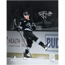 JJ Peterka Utah Mammoth Autographed Fanatics Authentic 8 x 10 Black Jersey Celebration Spotlight Photograph