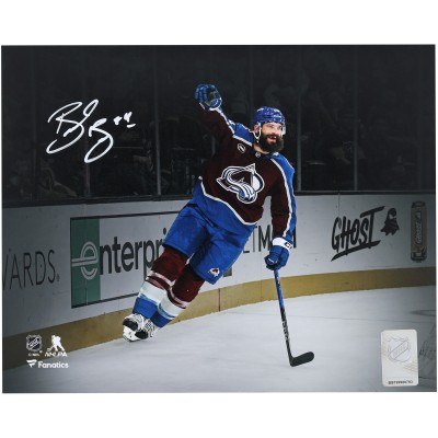 Brent Burns Colorado Avalanche Autographed Fanatics Authentic 8 x 10 Burgundy Jersey Celebration Spotlight Photograph