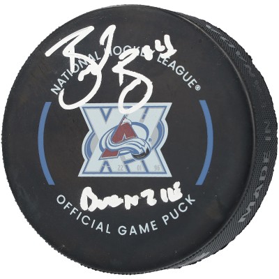 Brent Burns Colorado Avalanche Autographed Fanatics Authentic Official Game Puck with Burnzie Inscription