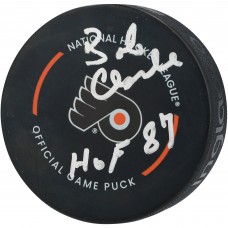 Bobby Clarke Philadelphia Flyers Autographed Fanatics Authentic Official Game Puck with HOF 87 Inscription