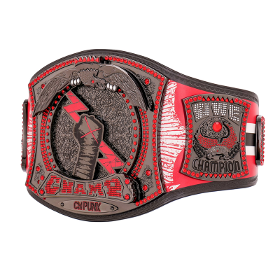 CM Punk Chicago Blackhawks Signature Series Spinner Championship Replica Title Belt