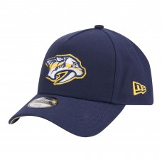 Подростковая Nashville Predators New Era Navy 9FORTY A-Frame Adjustable Hat