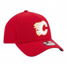 Подростковая Calgary Flames New Era Red 9FORTY A-Frame Adjustable Hat