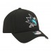 Подростковая San Jose Sharks New Era Black 9FORTY A-Frame Adjustable Hat