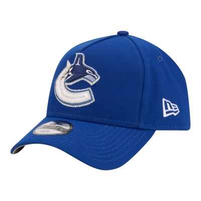 Подростковая Vancouver Canucks New Era Blue 9FORTY A-Frame Adjustable Hat