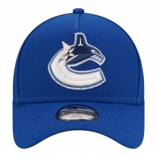 Подростковая Vancouver Canucks New Era Blue 9FORTY A-Frame Adjustable Hat