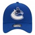 Подростковая Vancouver Canucks New Era Blue 9FORTY A-Frame Adjustable Hat