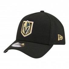Подростковая Vegas Golden Knights New Era Black 9FORTY A-Frame Adjustable Hat