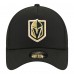 Подростковая Vegas Golden Knights New Era Black 9FORTY A-Frame Adjustable Hat