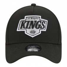 Подростковая Los Angeles Kings New Era Black 9FORTY A-Frame Adjustable Hat