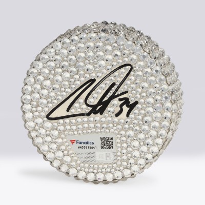Auston Matthews Toronto Maple Leafs Autographed Fanatics Authentic Swarovski Crystal Hockey Puck - Art by Rock On Sports