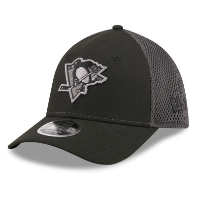 Бейсболка Pittsburgh Penguins New Era Black Neo Mesh 39THIRTY M-Crown Stretch