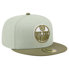 Бейсболка Edmonton Oilers New Era Sage Green/Olive Color Pack 59FIFTY