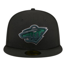 Бейсболка Minnesota Wild New Era Black Color Pop 59FIFTY