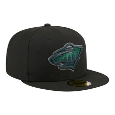 Бейсболка Minnesota Wild New Era Black Color Pop 59FIFTY