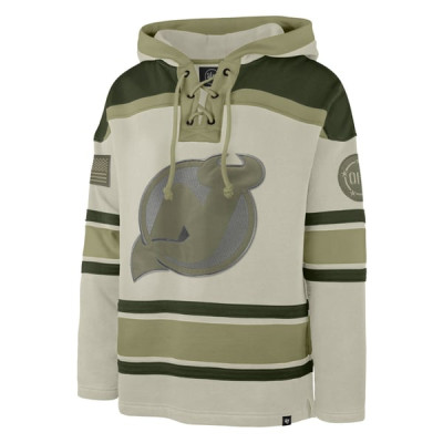 Толстовка New Jersey Devils 47 Beige OHT Military Appreciation Lacer