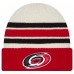 Carolina Hurricanes New Era Cream/Red Vintage Cuffed Knit Hat