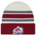 Colorado Avalanche New Era Cream/Burgundy Vintage Cuffed Knit Hat