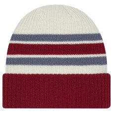 Colorado Avalanche New Era Cream/Burgundy Vintage Cuffed Knit Hat Colorado Avalanche New Era Cream/Burgundy Vintage Cuffed Knit Hat