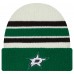 Dallas Stars New Era Cream/Kelly Green Vintage Cuffed Knit Hat