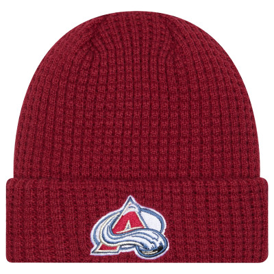 Colorado Avalanche New Era Burgundy Waffle Cuffed Knit Hat