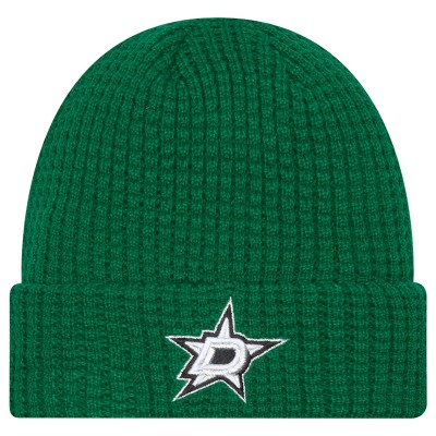 Dallas Stars New Era Kelly Green Waffle Cuffed Knit Hat