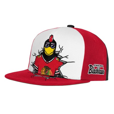 Подростковая Chicago Blackhawks Mitchell & Ness Red Mascot Snapback Hat