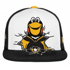 Подростковая Pittsburgh Penguins Mitchell & Ness Black Mascot Snapback Hat
