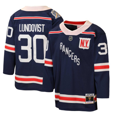 Детская джерси New York Rangers Henrik Lundqvist Mitchell & Ness Navy 2018 Winter Classic Power Play