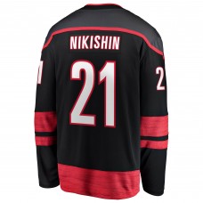 Джерси Carolina Hurricanes Alexander Nikishin Fanatics Black Home Breakaway