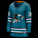 Женская джерси San Jose Sharks Yaroslav Askarov Fanatics Teal Home Breakaway