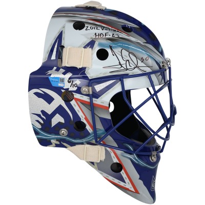 Henrik Lundqvist New York Rangers Autographed Fanatics Authentic Statue of Liberty Replica Goalie Mask with 2012 Vezina & HOF 23 Inscriptions Limited Edition of 10