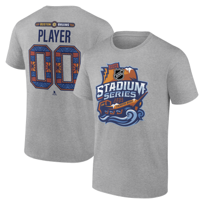 Boston Bruins Gray 2026 NHL Stadium Series Personalized Name & Number T-Shirt
