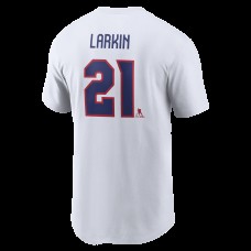USA Hockey Dylan Larkin Nike White 2026 Name & Number T-Shirt
