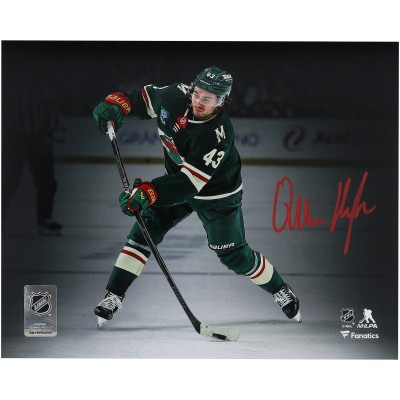 Quinn Hughes Minnesota Wild Autographed Fanatics Authentic 8 x 10 Green Jersey Wild Debut Photograph